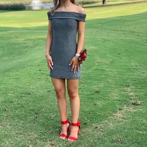 Sherri Hill 51530 short Homecoming dress gray